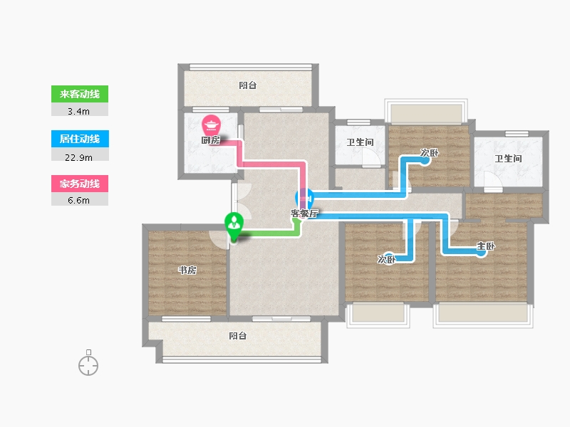 河南省-南阳市-新旭京华府[南苑]-123.22-户型库-动静线