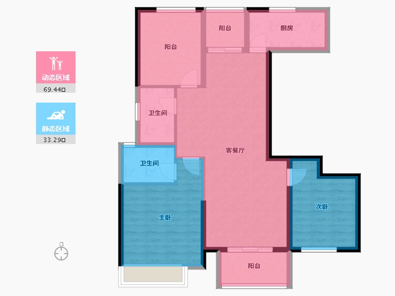 河南省-南阳市-新旭京华府[南苑]-91.77-户型库-动静分区