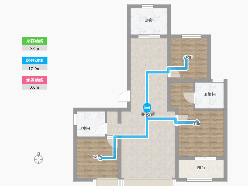 河北省-唐山市-南湖中央广场-78.00-户型库-动静线