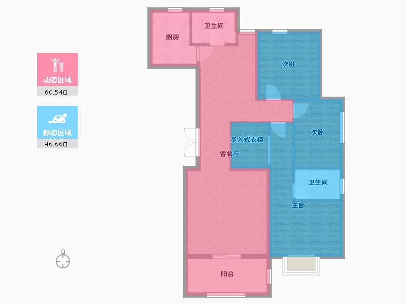 河北省-保定市-朝阳-96.00-户型库-动静分区