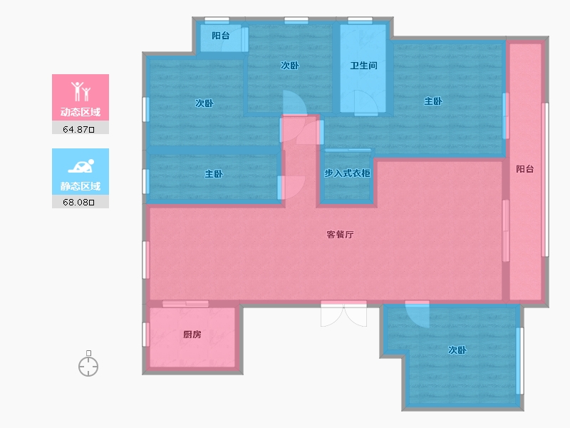 山东省-济宁市-北湖高校生活园-180.00-户型库-动静分区