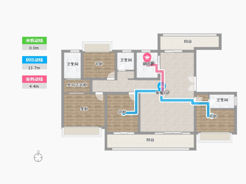 河南省-南阳市-新旭京华府[南苑]-135.66-户型库-动静线