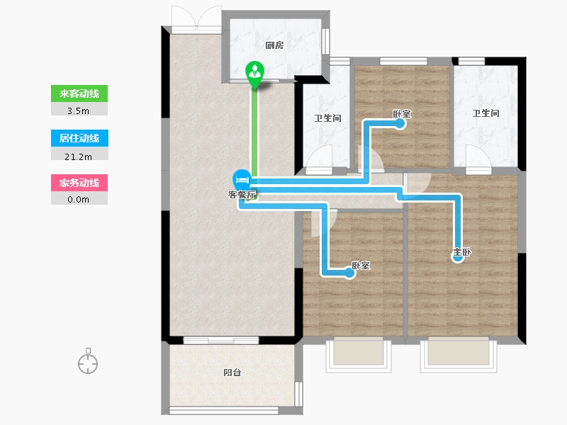 湖北省-黄石市-宏维·新城-94.27-户型库-动静线