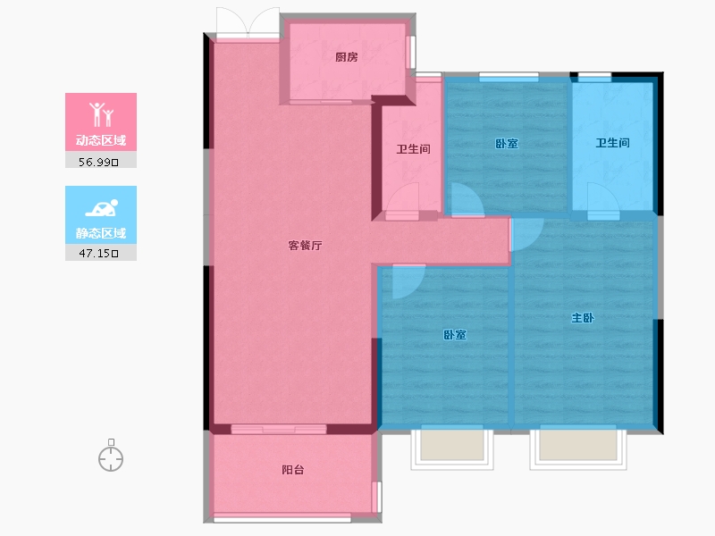 湖北省-黄石市-宏维·新城-94.27-户型库-动静分区