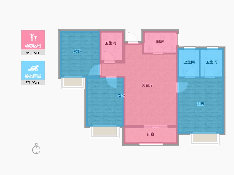 山东省-菏泽市-名门世都-92.01-户型库-动静分区