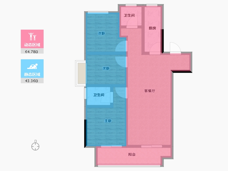 安徽省-宿州市-和顺·悦澜庭-96.00-户型库-动静分区