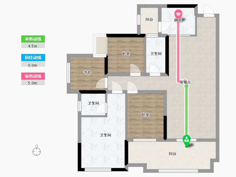 广西壮族自治区-玉林市-万昌东方韵-127.35-户型库-动静线