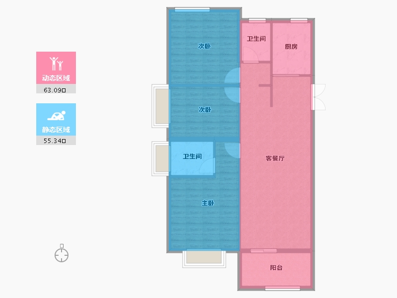 山东省-菏泽市-凯兴天下-108.40-户型库-动静分区