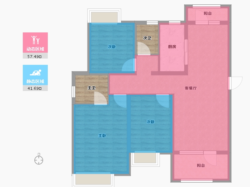 山东省-济宁市-红星瑞马世家-96.13-户型库-动静分区