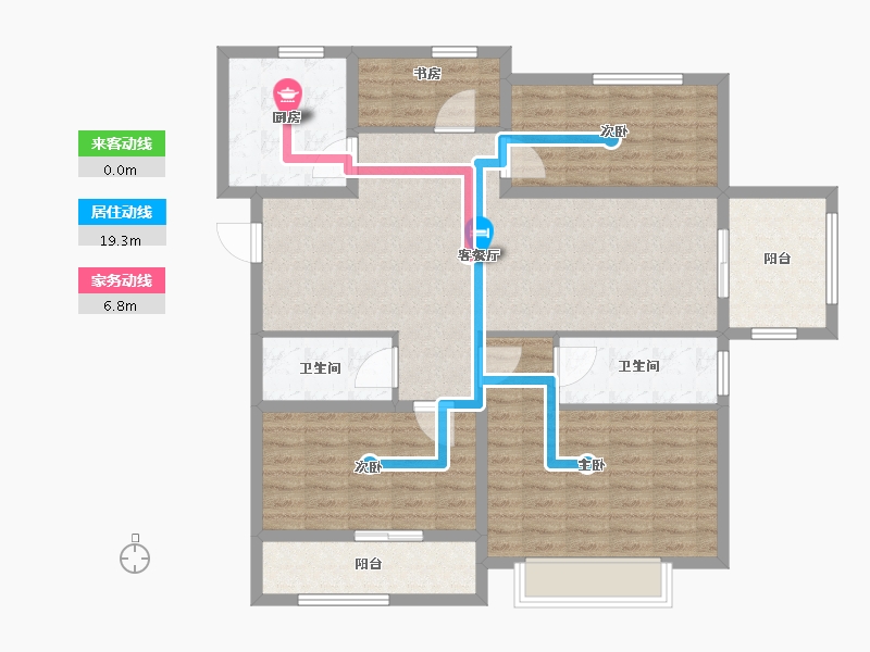 山东省-菏泽市-名门世都-113.20-户型库-动静线