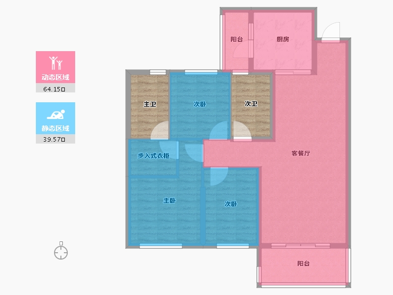 山东省-济宁市-济宁恒大悦珑湾-105.49-户型库-动静分区