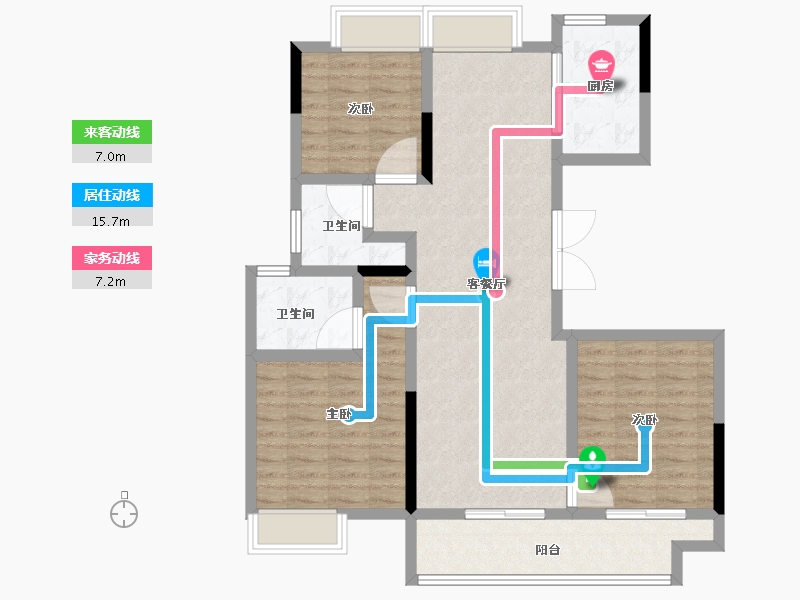 安徽省-宿州市-和顺·悦澜庭-96.00-户型库-动静线