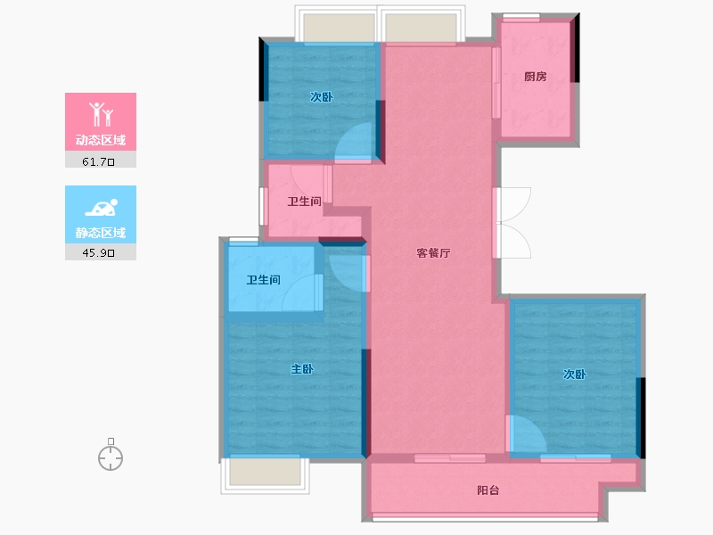 安徽省-宿州市-和顺·悦澜庭-96.00-户型库-动静分区