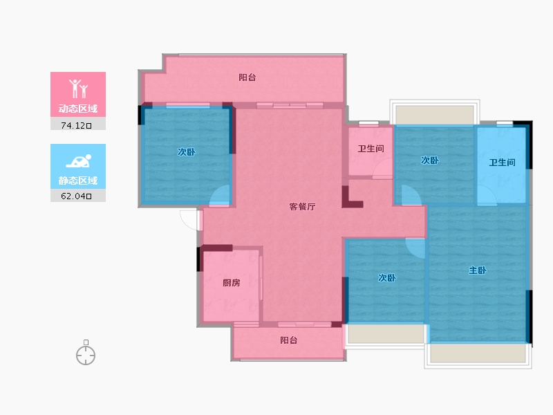 广西壮族自治区-贵港市-中梁云天府-123.84-户型库-动静分区