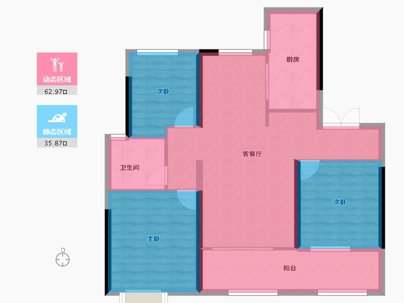 河北省-衡水市-泰昌悦湖庄园-88.80-户型库-动静分区