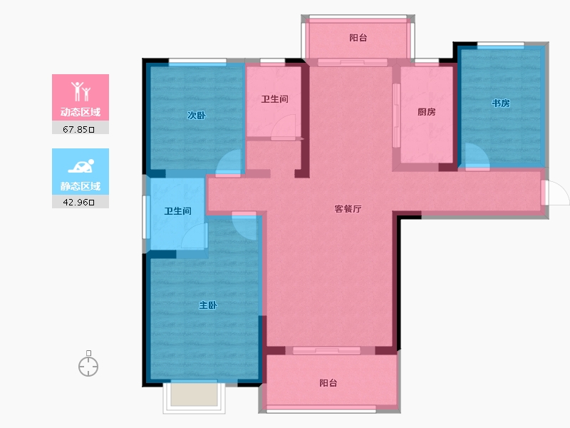 河南省-洛阳市-现代森林国际城-98.34-户型库-动静分区