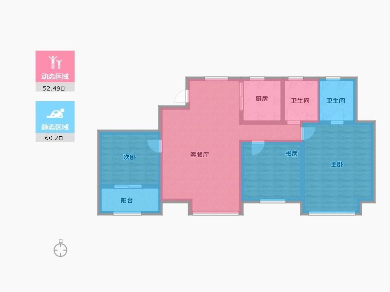 河北省-衡水市-泰昌悦湖庄园-100.80-户型库-动静分区