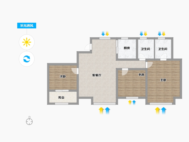 河北省-衡水市-泰昌悦湖庄园-100.80-户型库-采光通风