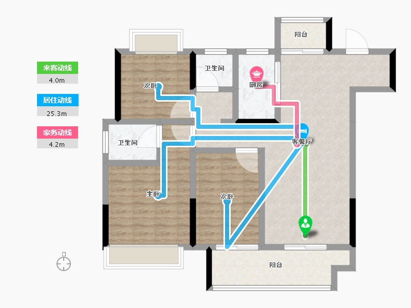 安徽省-宿州市-和顺·悦澜庭-94.40-户型库-动静线