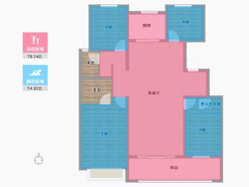 山东省-济宁市-睿湖印象-127.95-户型库-动静分区