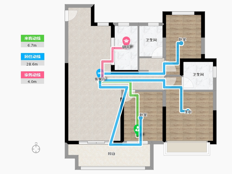 河南省-漯河市-悦璟学府里-98.43-户型库-动静线