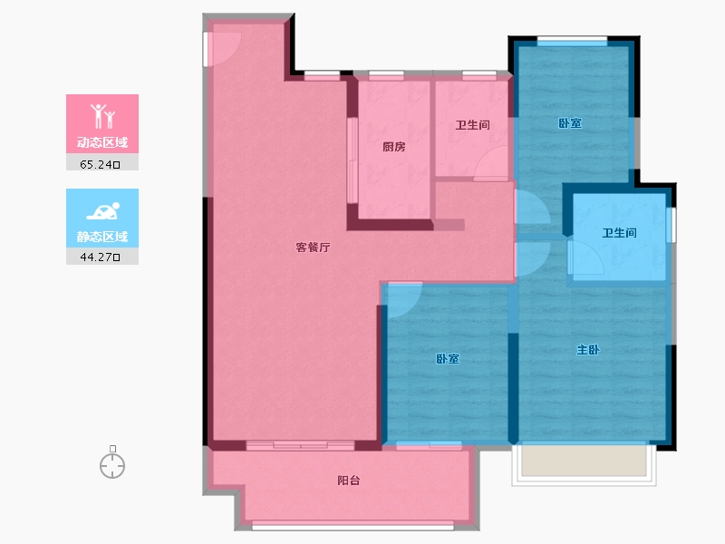 河南省-漯河市-悦璟学府里-98.43-户型库-动静分区