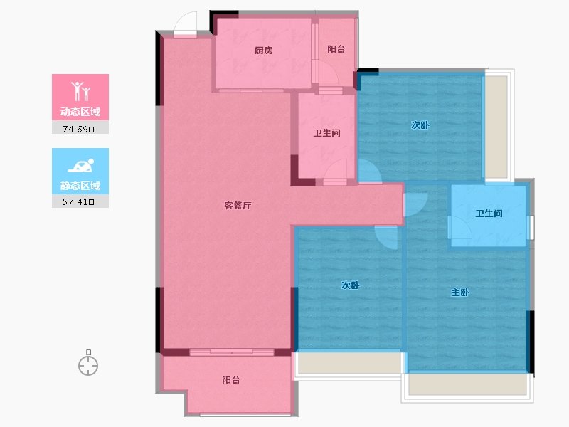 广西壮族自治区-贵港市-中梁云天府-120.86-户型库-动静分区