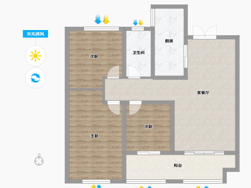 山东省-临沂市-房源南湖尚城-94.01-户型库-采光通风