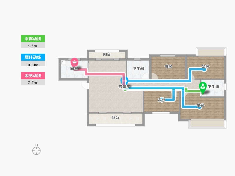 湖北省-黄石市-城发·香山枫景-117.98-户型库-动静线