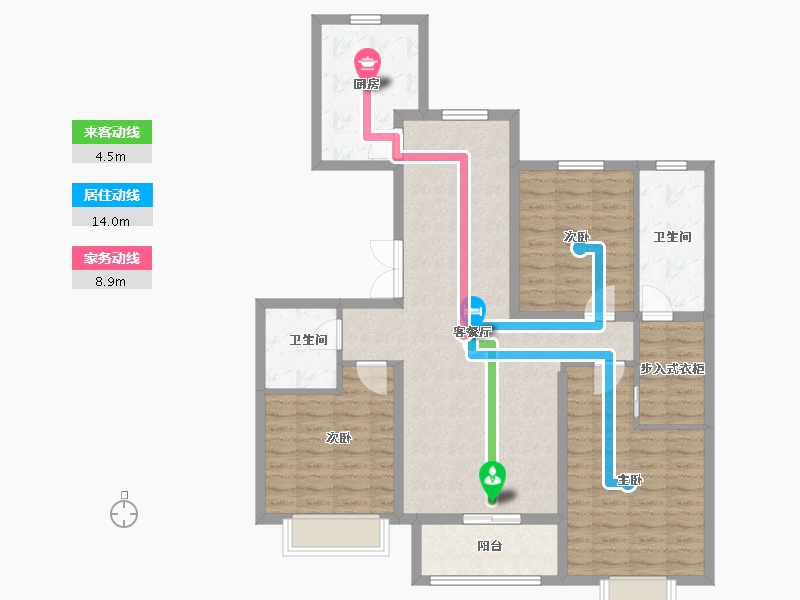 河北省-衡水市-滨湖玖號院-107.99-户型库-动静线