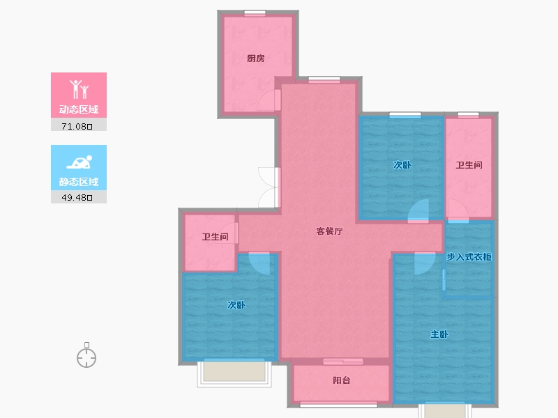 河北省-衡水市-滨湖玖號院-107.99-户型库-动静分区