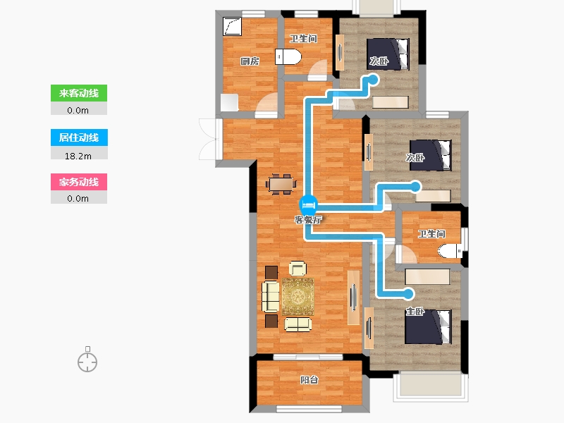 湖北省-荆门市-佳信·凯旋城-87.01-户型库-动静线