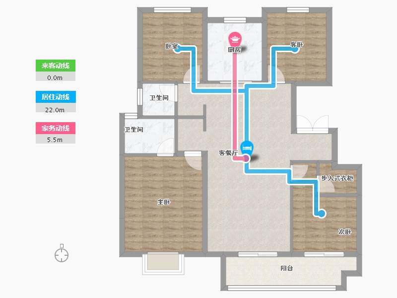 山东省-菏泽市-中兴城市之光-106.40-户型库-动静线