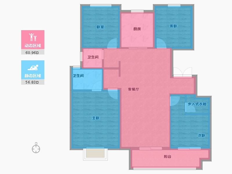 山东省-菏泽市-中兴城市之光-106.40-户型库-动静分区