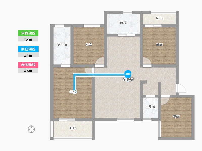 湖北省-咸宁市-领秀城银泉华府-102.14-户型库-动静线