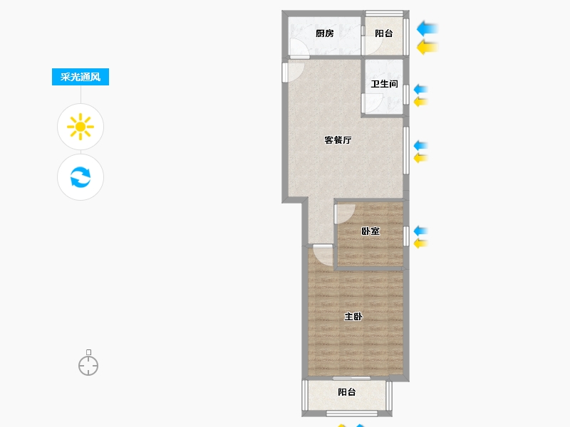 安徽省-合肥市-合铁家园-65.49-户型库-采光通风