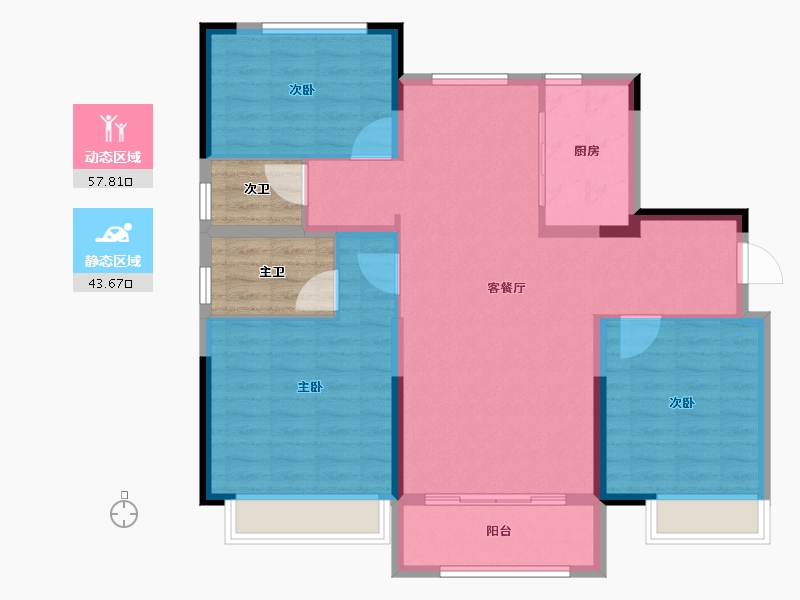 山东省-济宁市-碧桂园凤栖台-99.32-户型库-动静分区