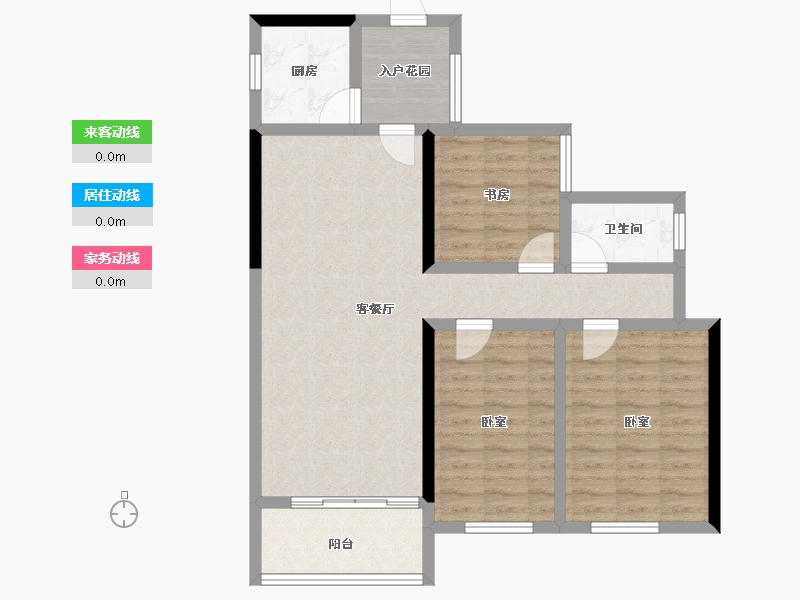 湖北省-咸宁市-领秀城银泉华府-84.93-户型库-动静线