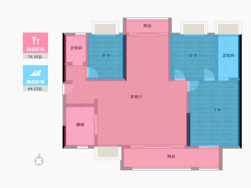 广东省-广州市-时代倾城中新-108.04-户型库-动静分区