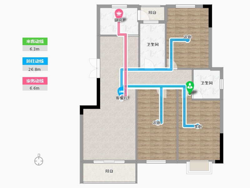 湖北省-黄冈市-金色湖畔小区-112.78-户型库-动静线