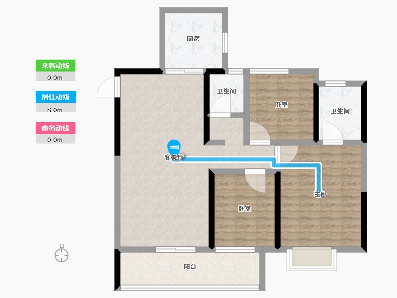 安徽省-宿州市-壹中·状元府-94.41-户型库-动静线