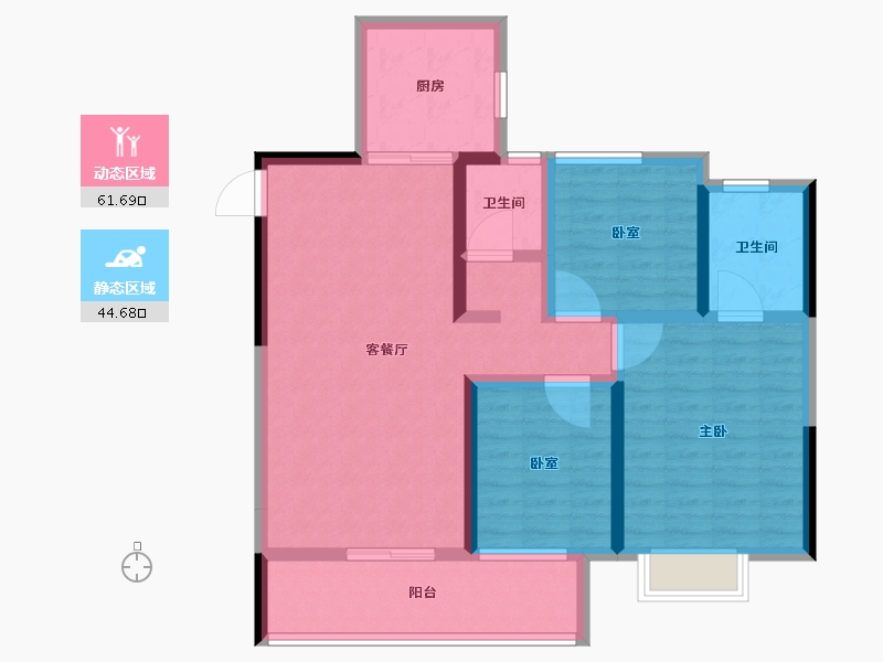 安徽省-宿州市-壹中·状元府-94.41-户型库-动静分区