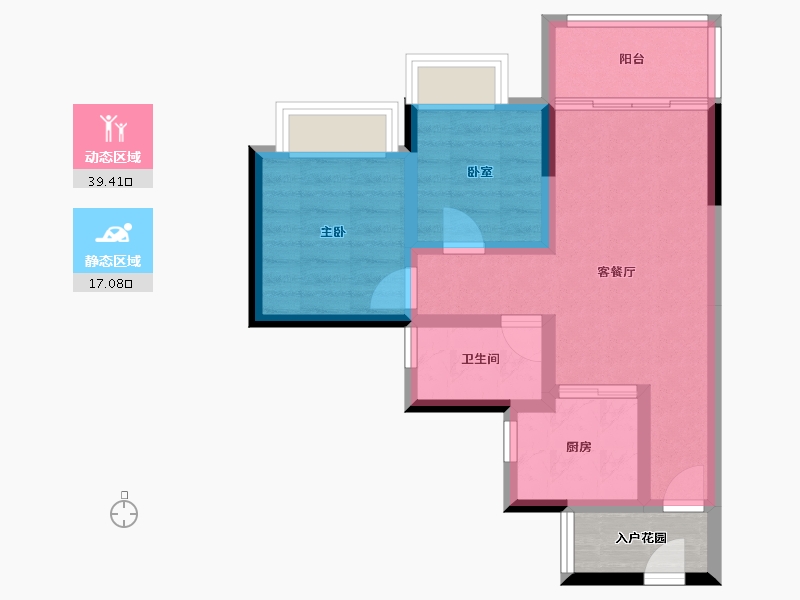 广东省-广州市-时代倾城中新-52.49-户型库-动静分区