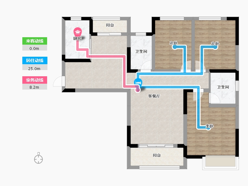 河南省-洛阳市-美庐新苑-97.61-户型库-动静线