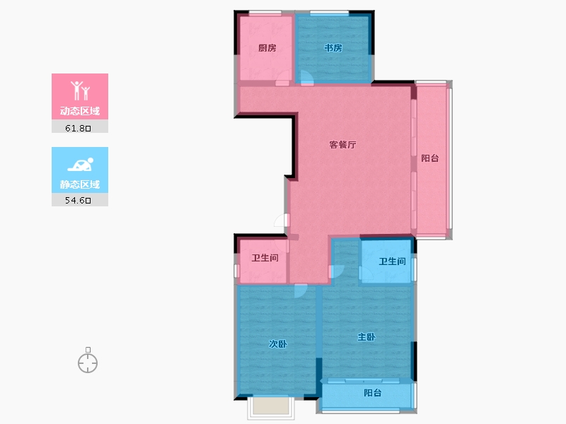 河南省-洛阳市-现代森林国际城-104.34-户型库-动静分区