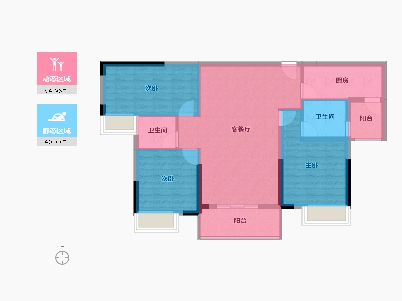 湖北省-黄冈市-红安东城国际-85.77-户型库-动静分区