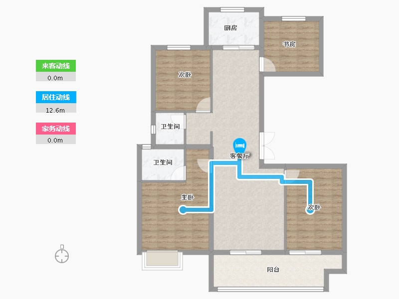 山东省-菏泽市-绿城桂语铂悦-110.04-户型库-动静线