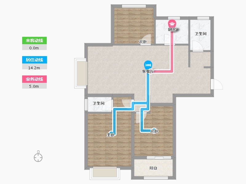 山东省-菏泽市-名门世都-99.55-户型库-动静线