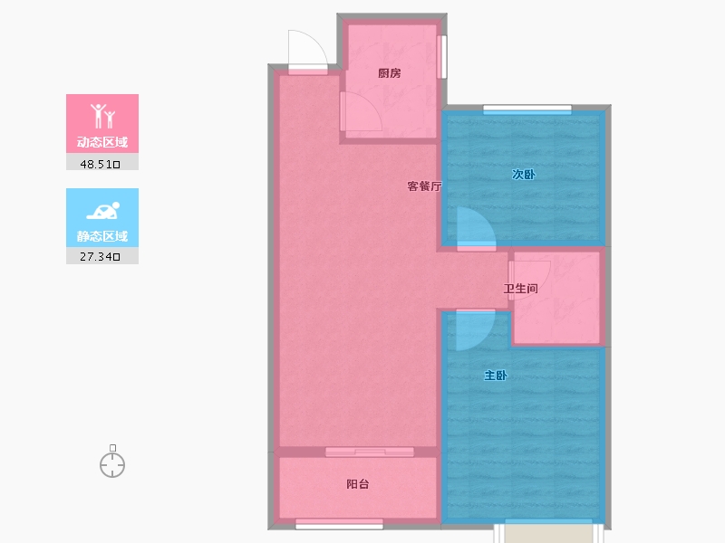 山东省-菏泽市-名门世都-67.98-户型库-动静分区