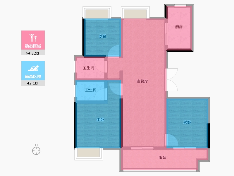 安徽省-宿州市-和顺·悦澜庭-96.01-户型库-动静分区